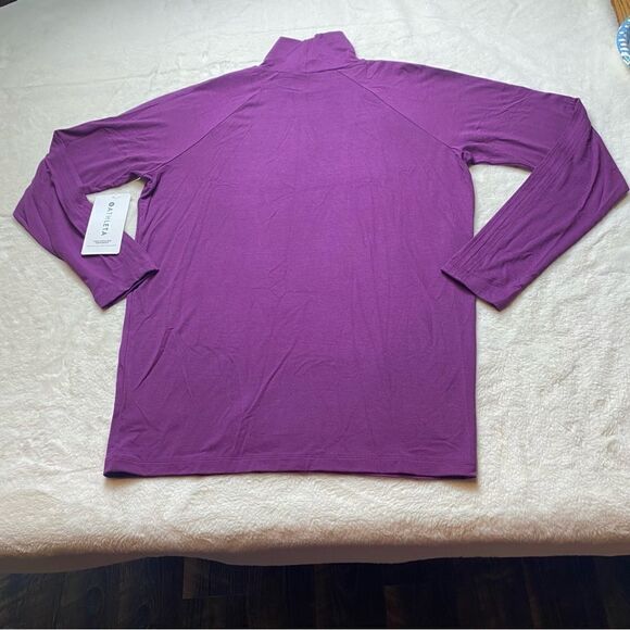 Athleta Purple Cold Shoulder Turtleneck New With Tags Size Medium - Picture 2 of 13